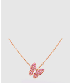 ​18K 하이엔드 미러급 반클리프 투 버터플라이 펜던트 사파이어 3M200