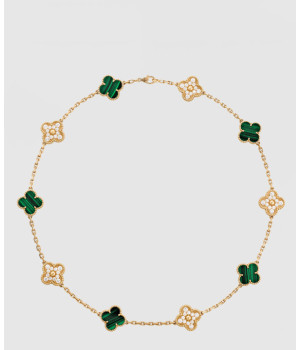 ​18K 하이엔드 미러급 반클리프 빈티지 알함브라 네크리스 10모티브 9J400