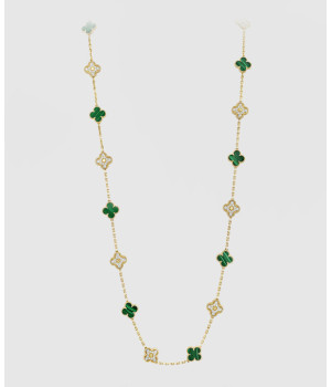 ​18K 하이엔드 미러급 반클리프 빈티지 알함브라 롱 네크리스 20모티브 7GP00