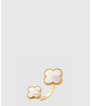 ​18K 하이엔드 미러급 반클리프 매직 알함브라 비트윈 더 핑거 링 05500