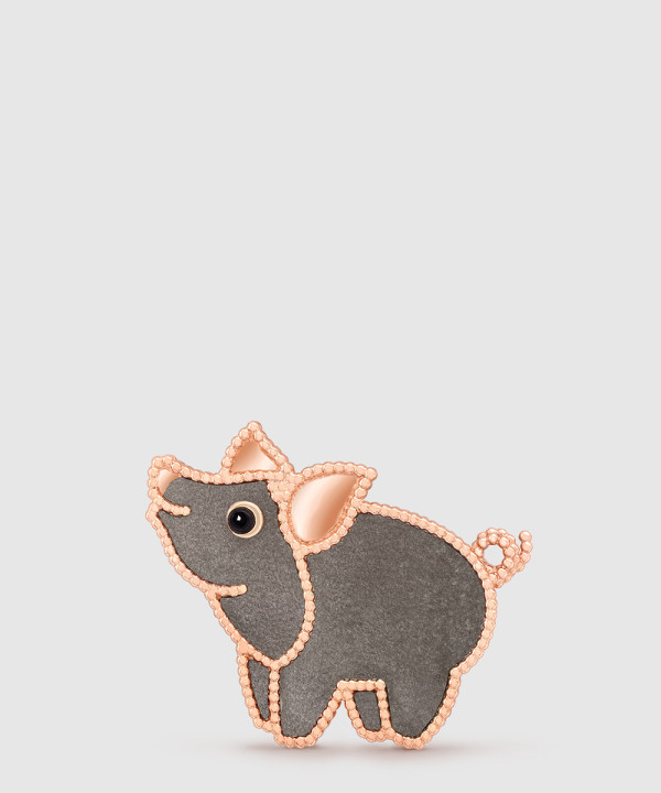 ​18K 하이엔드 미러급 반클리프 럭키 애니멀 피그 클립 7UO00