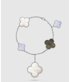 18K 하이엔드 미러급 반클리프 매직 알함브라 브레이슬릿 5모티브 62400