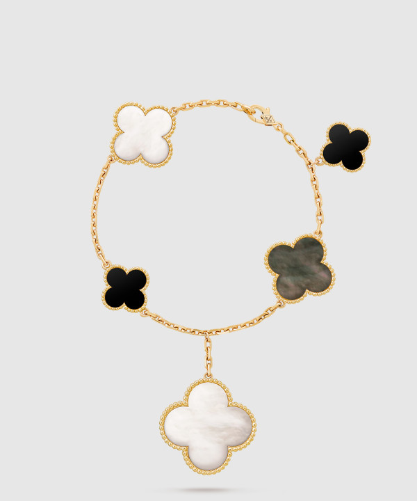 18K 하이엔드 미러급 반클리프 매직 알함브라 브레이슬릿 5모티브 78700