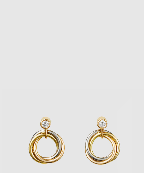 ​18K 하이엔드 미러급 까르띠에 트리니티 이어링 B8043200