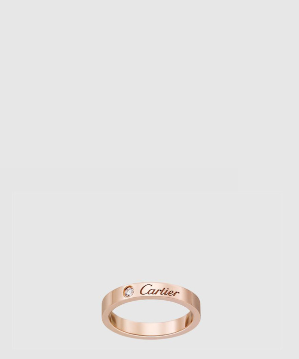 ​18K 하이엔드 미러급 까르띠에 C 드 까르띠에 웨딩 밴드 B4086400