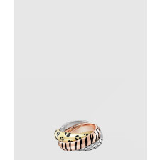 ​18K 하이엔드 미러급 까르띠에 트리니티 링 래커 세미 파베 B4241700