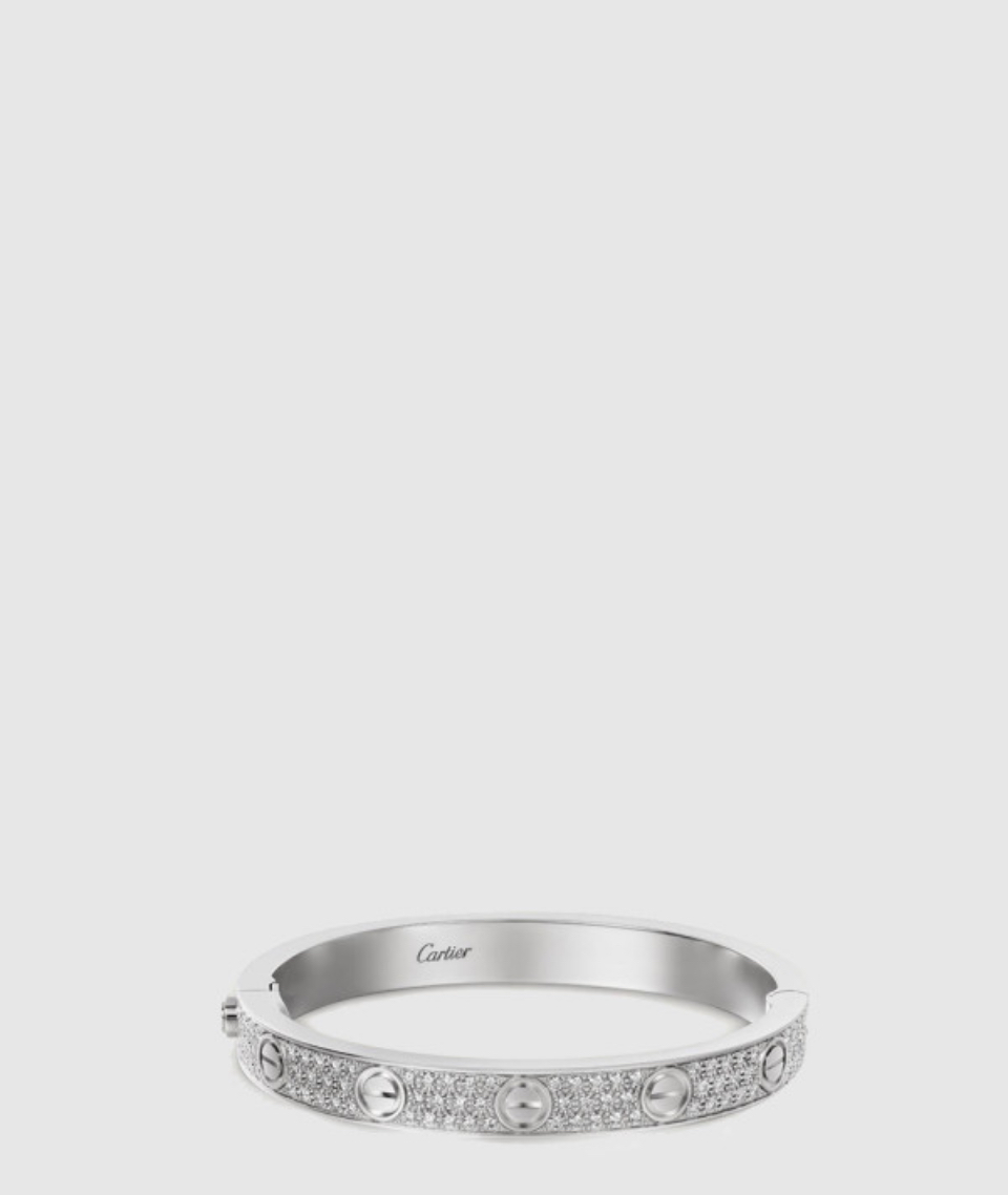 ​18K 하이엔드 미러급 까르띠에 러브 브레이슬릿 클래식 파베 세팅 N6727017