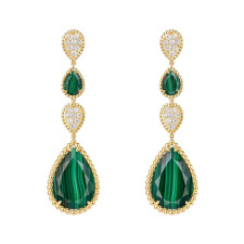 18K 하이엔드 미러급 부쉐론 쎄뻥 보헴 펜던트 이어링 XS 및 L 모티브 01280