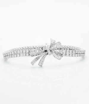 18K 하이엔드 미러급 그라프 틸다의 보우 더블 스트랜드 브레이슬릿 RGB314