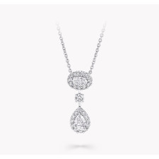 18K 하이엔드 미러급 그라프 아이콘 오벌 페어 쉐이프 드롭 네클리스 RGP769