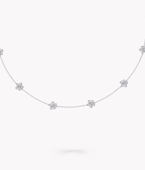 18K 하이엔드 미러급 그라프 와일드 플라워 쁘띠 파베 네클리스 RGN834