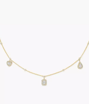 18K 하이엔드 미러급 메시카 마이 트윈 트리오 네크리스 11945