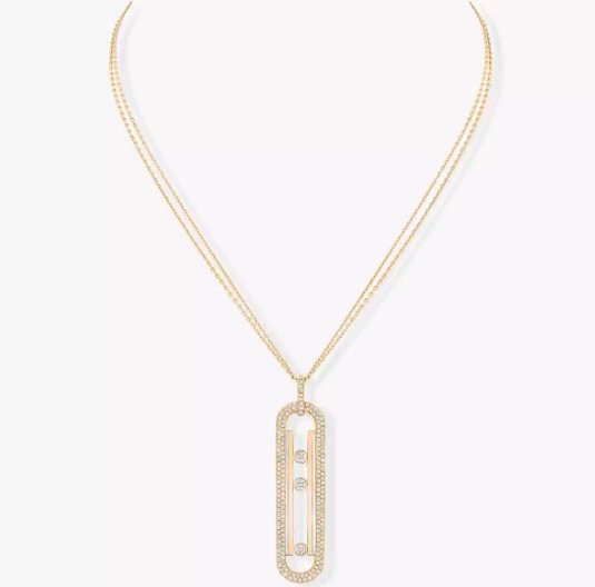 18K 하이엔드 미러급 메시카 무브 텐스 기념 롱 네크리스 7228