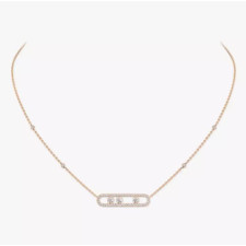 18K 하이엔드 미러급 메시카 무브 파베 네크리스 3994