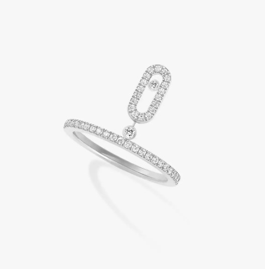 18K 하이엔드 미러급 메시카 무브 우노 파베 드롭 링 11163