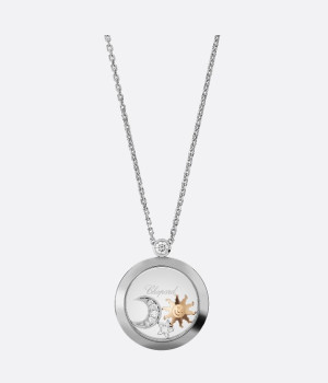 18K 하이엔드 미러급 쇼파드 해피 스포츠 선, 문 & 스타 네크리스 799434