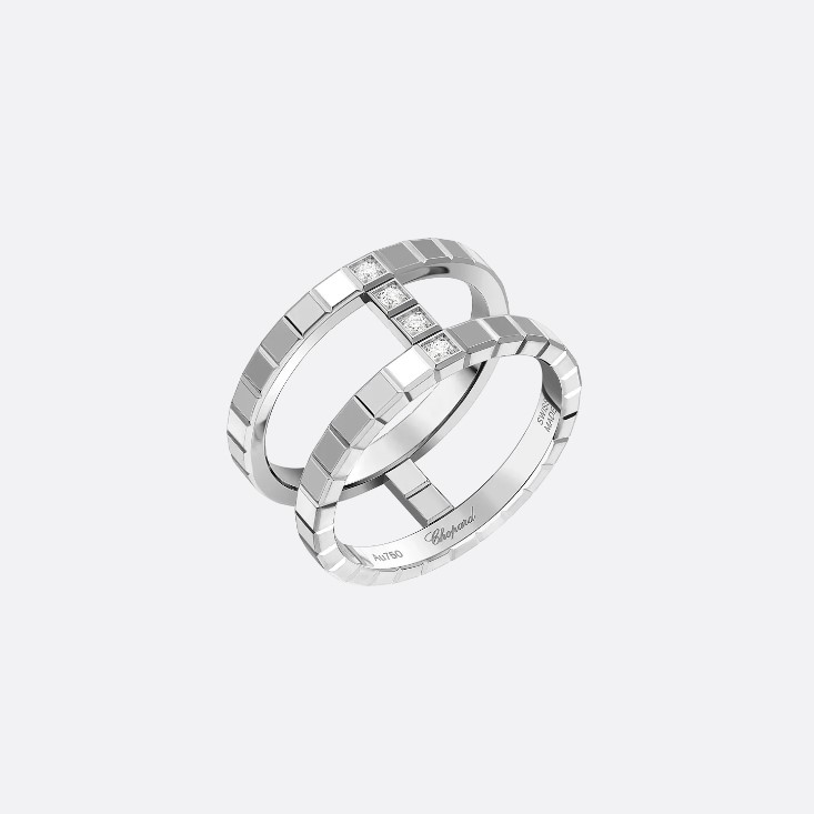 18K 하이엔드 미러급 쇼파드 아이스 큐브 링 827006