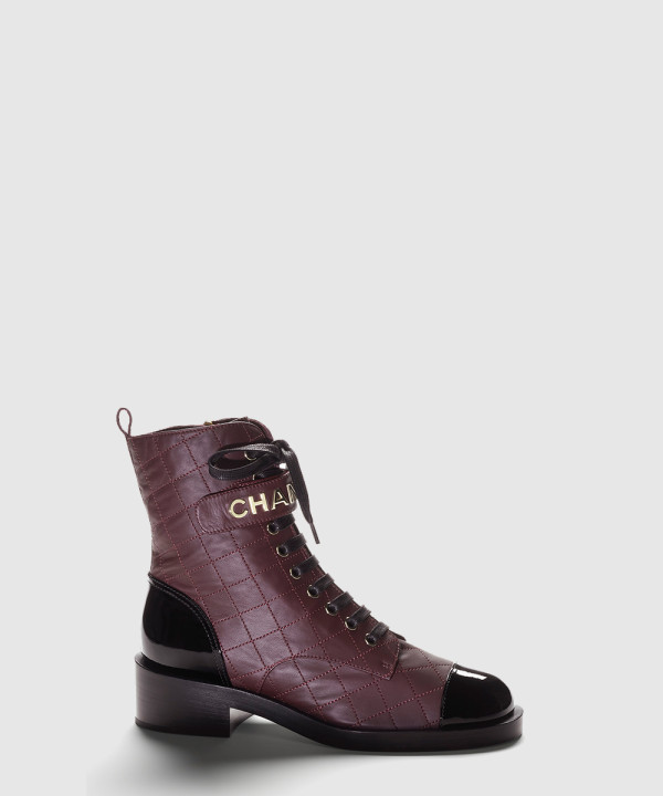 샤넬 컴포트 블록힐 가죽 부츠 G45005