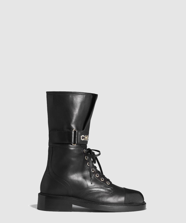 샤넬 레이스업 쇼트 부츠 G37808