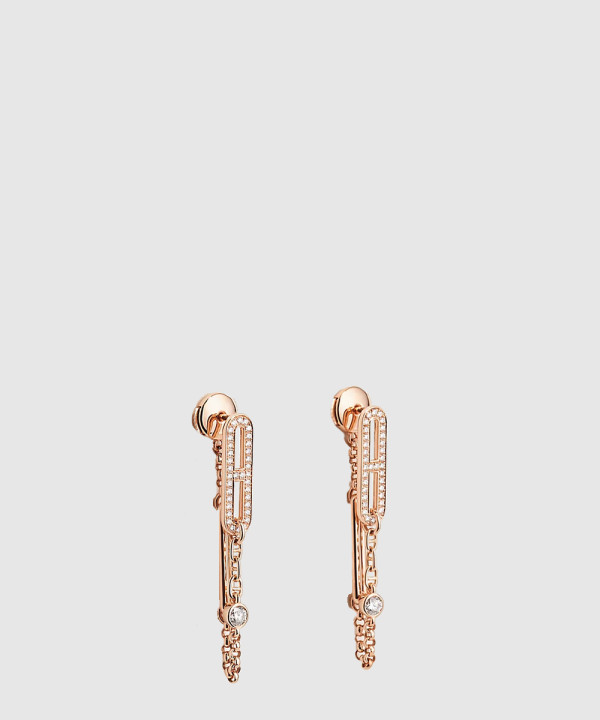 18K 하이엔드 미러급 에르메스 Chaine d'Ancre Chaos 이어링