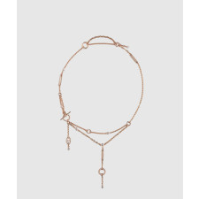 18K 하이엔드 미러급 에르메스 Chaine d'ancre Chaos lariat necklace