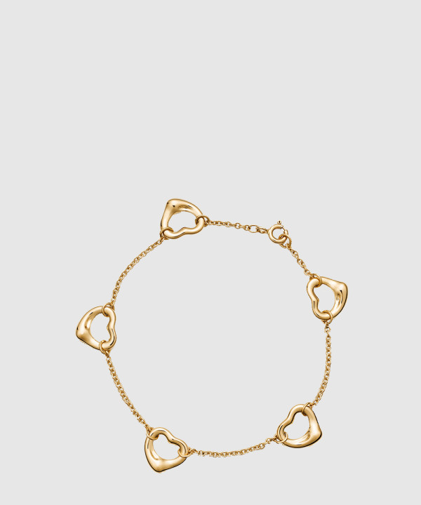 18K 하이엔드 미러급 티파니앤코 엘사 퍼레티 오픈 하트 브레이슬릿