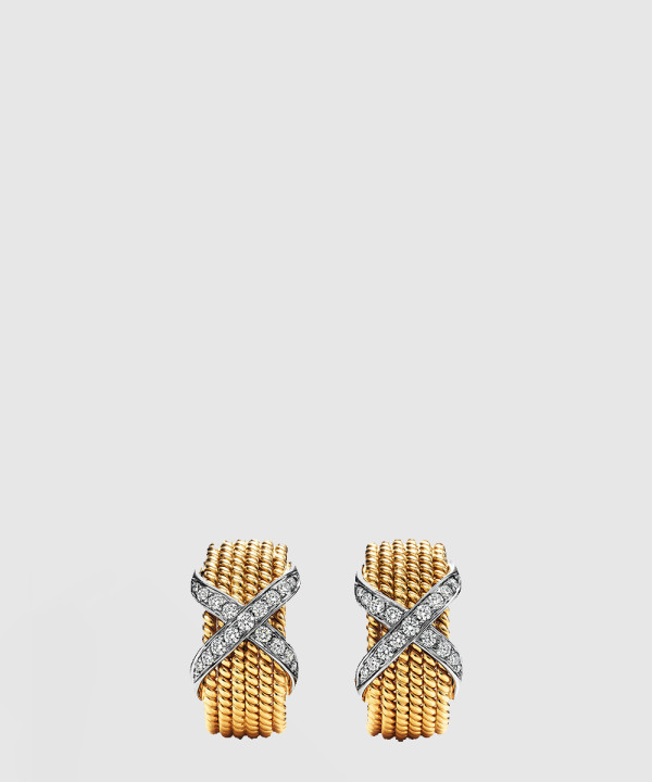 18K 하이엔드 미러급 티파니앤코 슐룸버제 로프 식스 로우 이어 클립