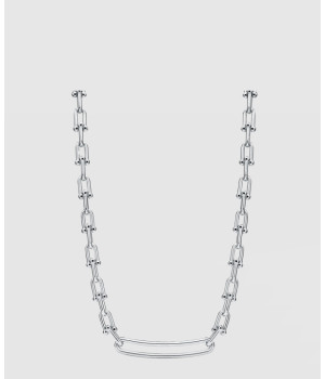 18K 하이엔드 미러급 티파니앤코 하드웨어 일롱게이티드 링크 네크리스