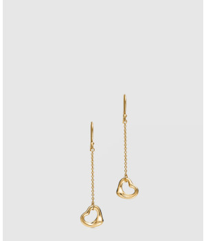 18K 하이엔드 미러급 티파니앤코 엘사 퍼레티 오픈 하트 드롭 귀걸이