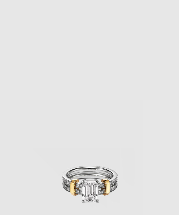 18K 하이엔드 미러급 티파니앤코 스퀘어 다이아몬드 링