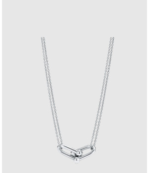 18K 하이엔드 미러급 티파니앤코 하드웨어 더블 링크 펜던트 목걸이