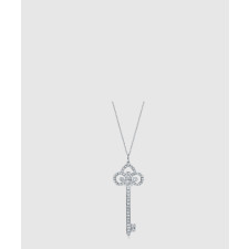 18K 하이엔드 미러급 티파니앤코 플뢰르 드 리스 키 펜던트 목걸이