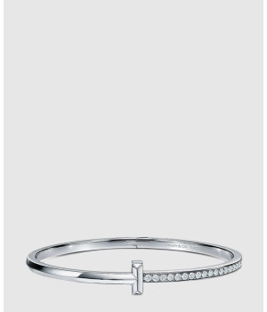 18K 하이엔드 미러급 티파니앤코 T1 네로우 다이아몬드 힌지드 뱅글