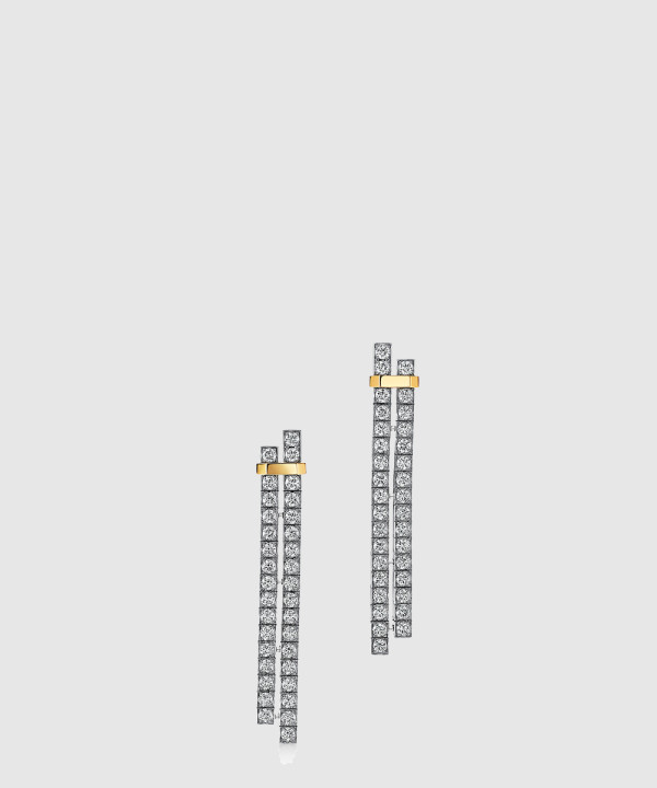 18K 하이엔드 미러급 티파니앤코 엣지 다이아몬드 드롭 귀걸이