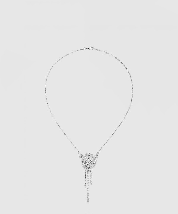 18K 하이엔드 미러급 샤넬 부통 드 까멜리아 네크리스 J12445