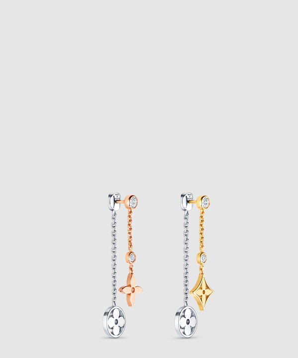 18K 하이엔드 미러급 루이비통 이딜 블라썸 긴 귀걸이 Q96413