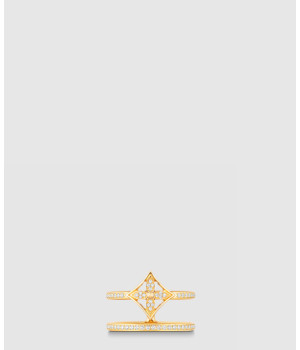 18K 하이엔드 미러급 루이비통 이딜 블라썸 더블 반지 Q9N43I