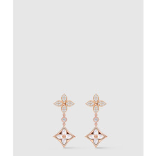 18K 하이엔드 미러급 루이비통 컬러 블라썸 더블 스타 롱 귀걸이 Q06489